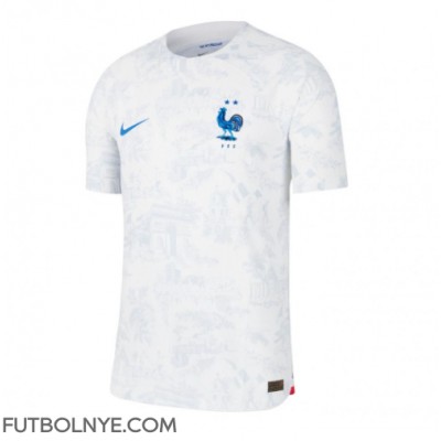 Camiseta Francia Theo Hernandez #22 Visitante Equipación Mundial 2022 manga corta